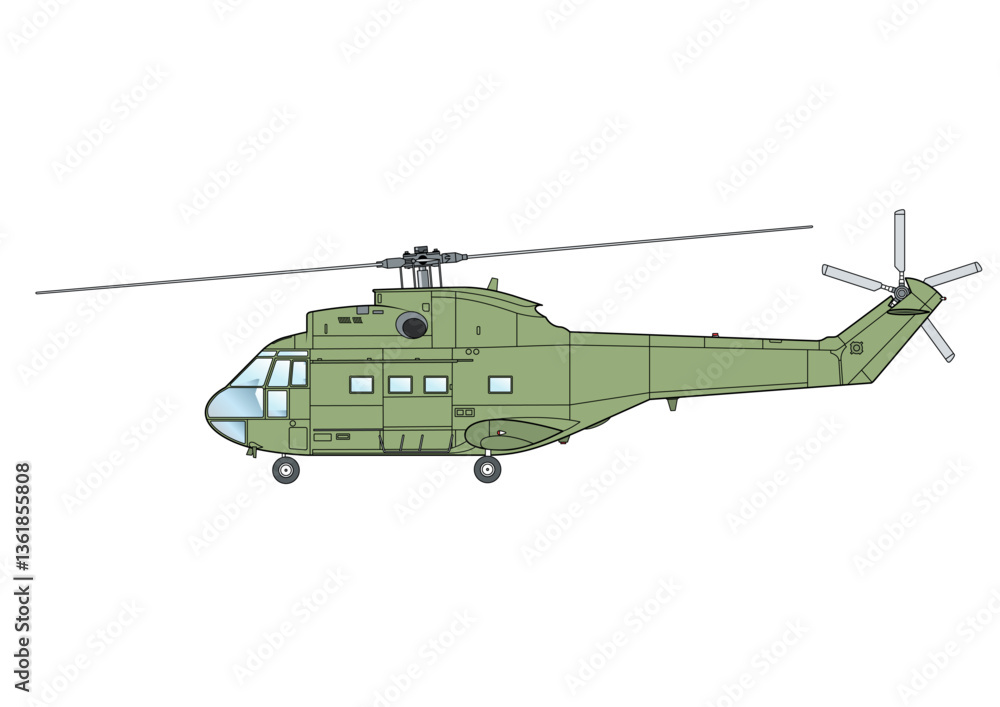 Fototapeta premium Mittelschwerer Transporthubschrauber