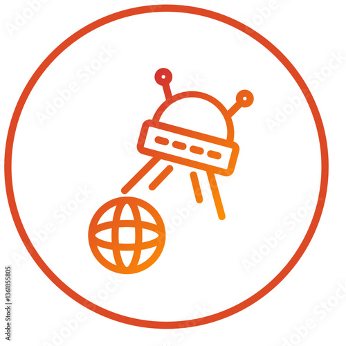 UFO Earth Icon Style