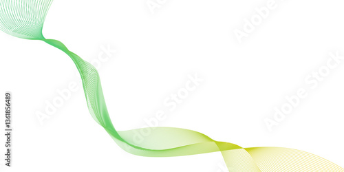 Soft abstract green or yellow wave line  background with wavy flowing lines, translucent shapes, and a calm modern aesthetic, abstract green wave background,  flowing lines with gradient texture.