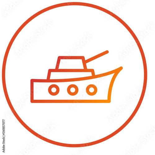 Army Ship Icon Style