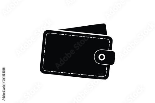 Wallet icon on white background