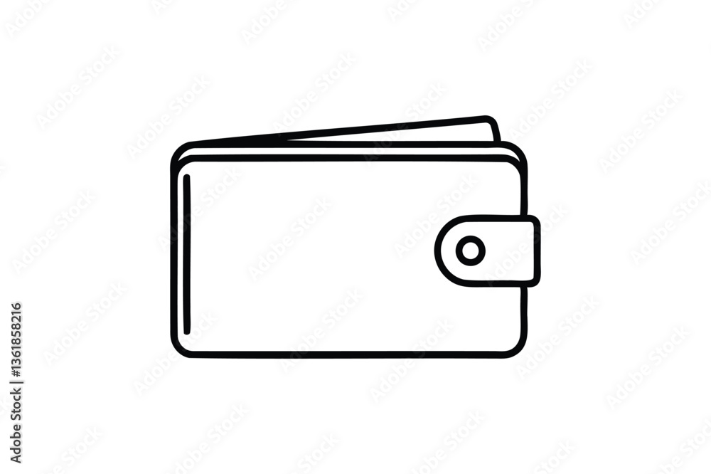 Wallet icon vector on white background Wallet icon vector on white background