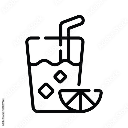 A cocktail with a straw, symbolizing tropical vacations and relaxation.