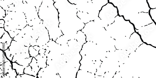 Cracked Surface Textures Designed for Earthquake Damage Simulation, Showcasing Realistic Destruction Across Floors, Walls, and Land in Black, White, and Grey for Authentic Post-Earthquake Effects
