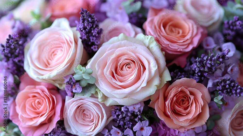 a stunning pink,lavender bouquet with lush roses,delicate purple accents creating a soft,romantic floral arrangement ideal for special occasions a stunning pink,lavender bouquet with lush roses,delicate purple accents creating a soft,romantic floral arrangement ideal for special occasions