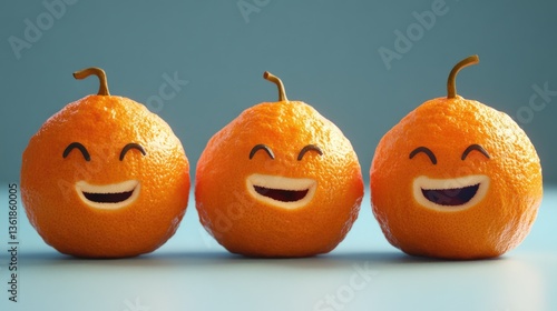 Sumo Mandarins. A Seasonal, Healthy Fruit Isolated on White Background
