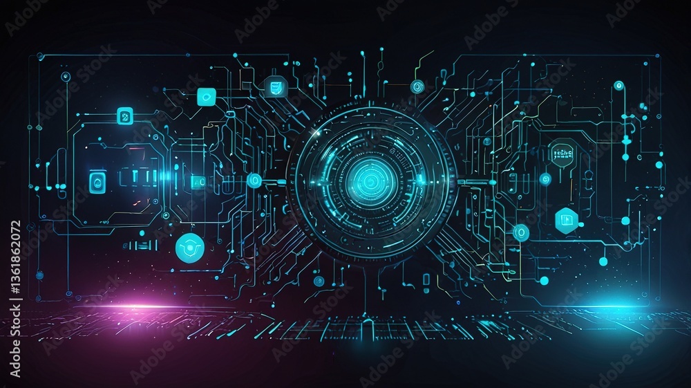 Fototapeta premium Inovative technology background