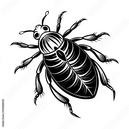 flea black color vector (3)
