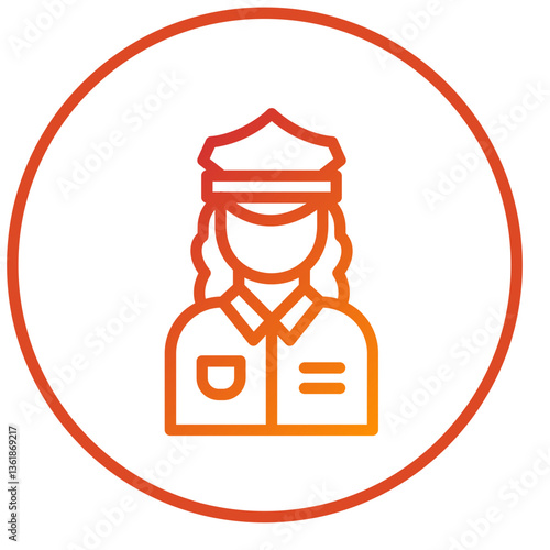 Lady Police Icon Style