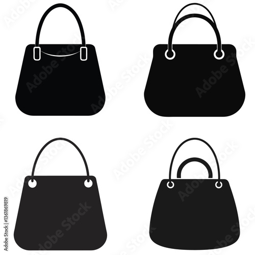 A stylish collection of women's bags forms a desirable set