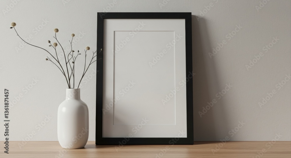 Empty black frame, modern aesthetic. Empty black frame, modern aesthetic.