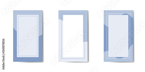 Minimalistic editable template for social media stories. Background design