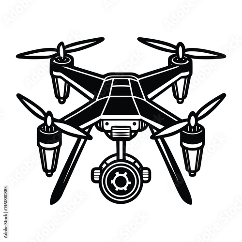 vector illustration of a dron