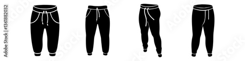 joggers icon, joggers silhouette vector illustration-simple silhouette illustration of joggers, perfect for joggers logos and icons