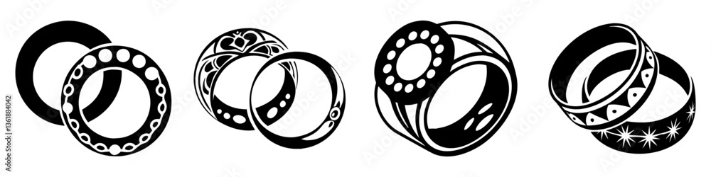 statement rings icon, statement rings silhouette vector illustration-simple silhouette illustration of statement rings, perfect for statement rings logos and icons statement rings icon, statement rings silhouette vector illustration-simple silhouette illustration of statement rings, perfect for statement rings logos and icons