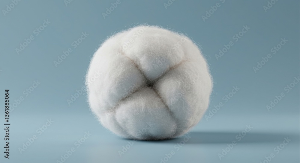 Fluffy white ball of wool. Fluffy white ball of wool.