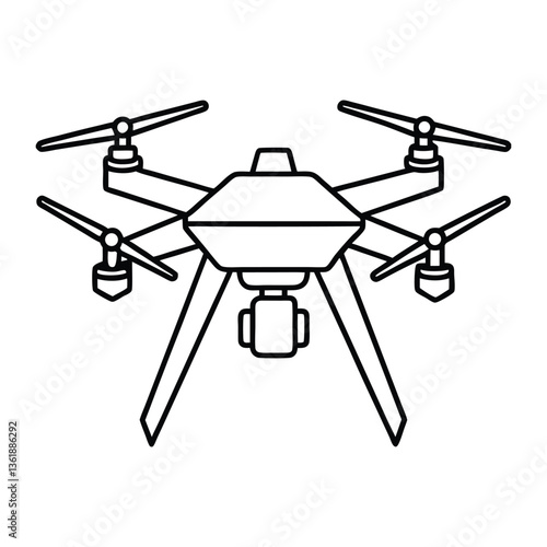 vector illustration of a dron