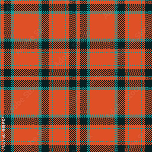 Modern Neon Sea Seamless Tartan Textile Design Variant 2234