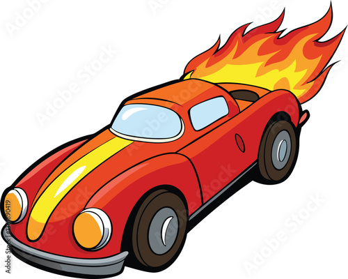 Sleek Modern Sports Car Isolated 