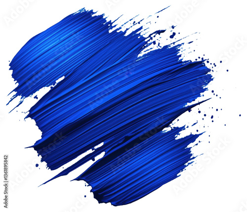 PNG Abstract blue paint brush strokes