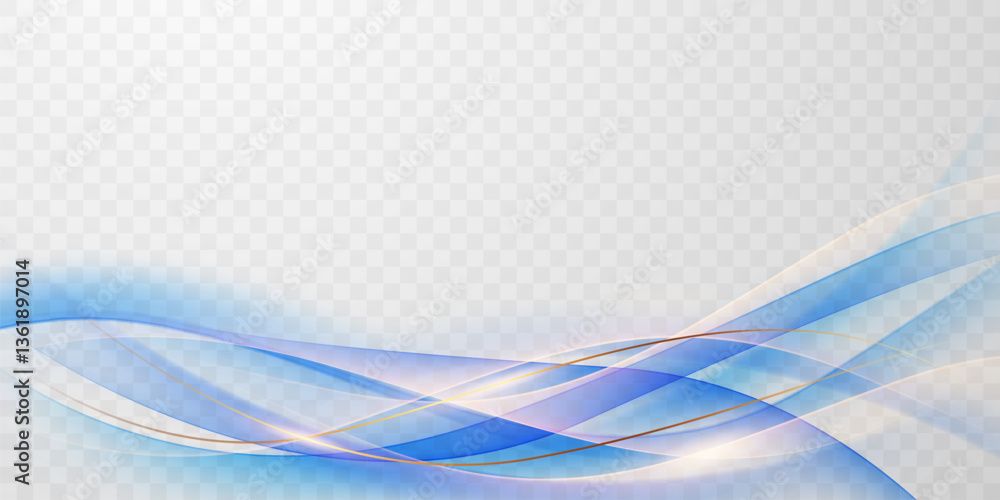 Blue abstract wave background with luxury golden elements vector illustration Blue abstract wave background with luxury golden elements vector illustration