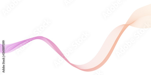 abstract pink wave line abstract background, the wave line is very long and has a lot of detail, abstract Pink Wave Pattern on White background for technology and design.