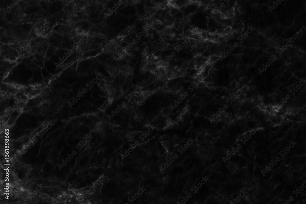 Black marble background and texture, horizontal shape