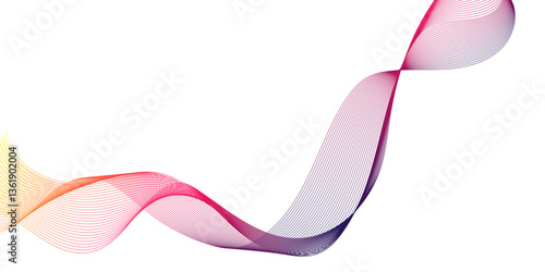  Explore the potential decentralized finance, abstract colorful wave design with dotted lines on white background.