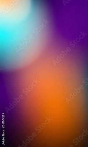 Abstract Blurred Gradient Background Teal, Purple, Orange Hues
