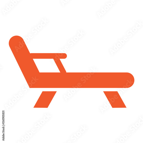 Deck chair Vector Icon Design Illustration