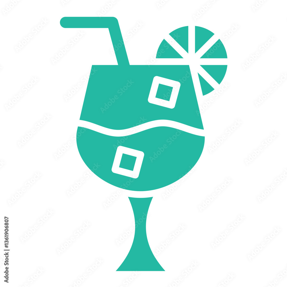 Cocktail Vector Icon Design Illustration Cocktail Vector Icon Design Illustration