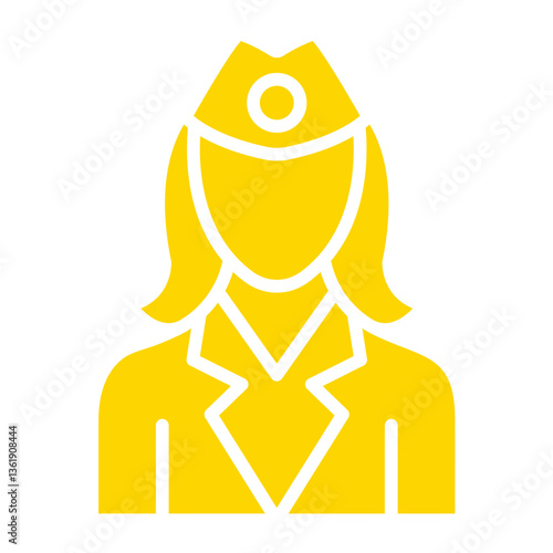 Flight attendant Vector Icon Design Illustration