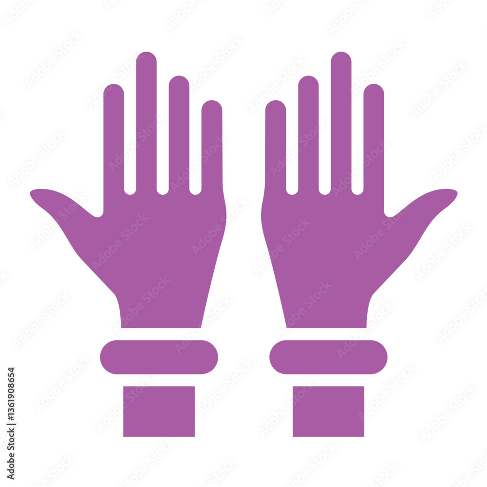 Obraz premium Plastic gloves Vector Icon Design Illustration