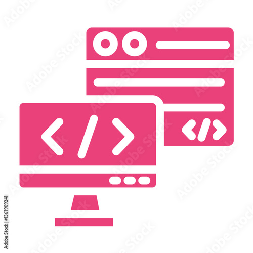 Backend Vector Icon Design Illustration