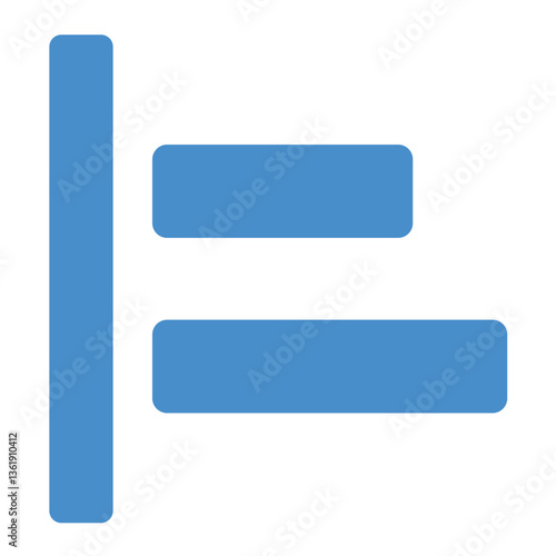 Left alignment Vector Icon Design Illustration
