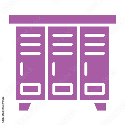 Locker Vector Icon Design Illustration