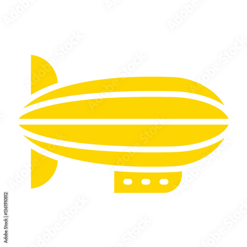 Blimp Vector Icon Design Illustration