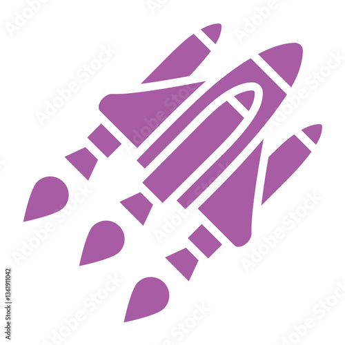 Space shuttle Vector Icon Design Illustration