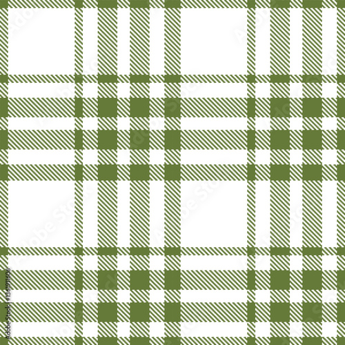 Modern Seamless Tartan in Muted Military Green tones Textile Design