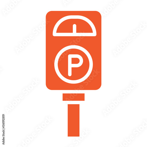 Parking meter Vector Icon Design Illustration
