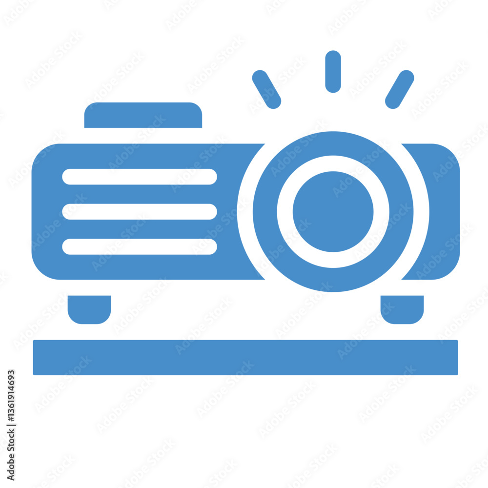 Projector Vector Icon Design Illustration Projector Vector Icon Design Illustration