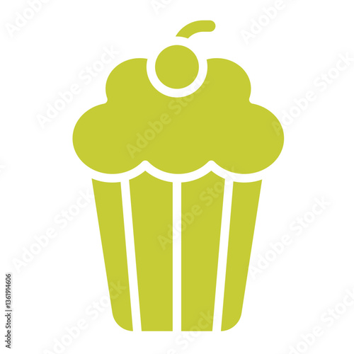 Cup cake Vector Icon Design Illustration