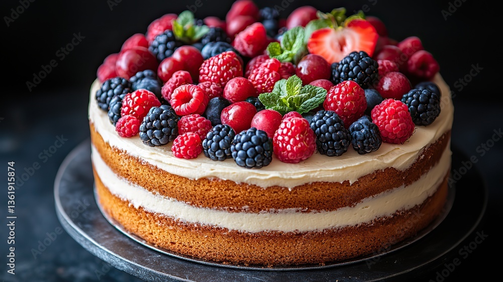 cake with berries cake with berries
