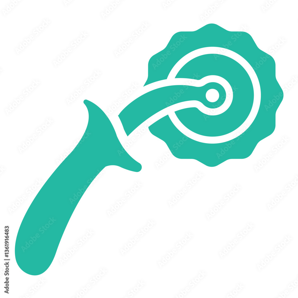 Fototapeta premium Pizza Cutter Vector Icon Design Illustration