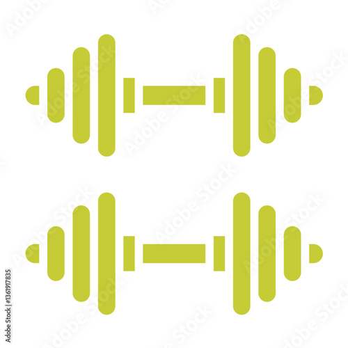 Barbell Vector Icon Design Illustration