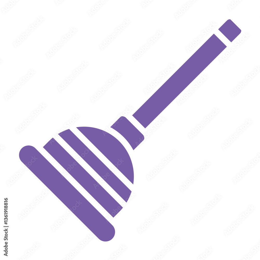 Plunger Vector Icon Design Illustration Plunger Vector Icon Design Illustration