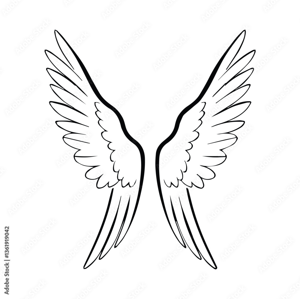 Obraz premium eagle with wings vector illustration