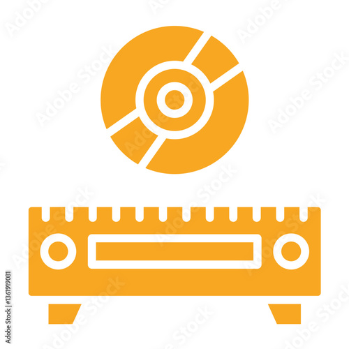 Cd Player Vector Icon Design Illustration