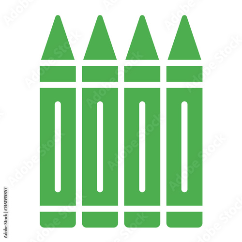 Crayons Vector Icon Design Illustration