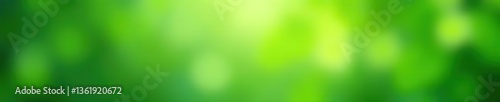 Green blurred bokeh lights creating a dreamy and ethereal background for spring-themed designs,  dreamy,  banner